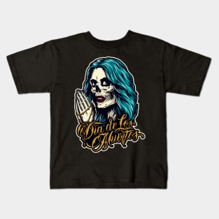 Posada Day of the Dead Outlaw, Dia De Muertas Kids T-Shirt